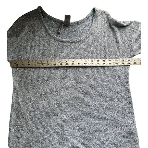 New Directions Weekend Long Sleeve Sweater Top With Lace Trim Hem Blue Medium - Picture 6 of 7